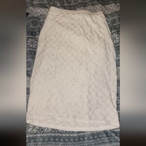 T.J.Maxx White Textured Pencil Skirt